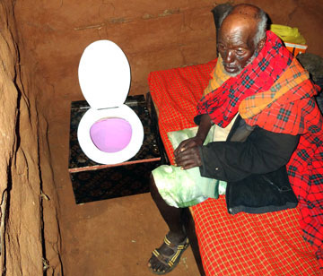 Compost toilet in Dongobesh, Tanzania, Africa.